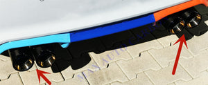 Carbon + Edelstahl Endrohrblenden Blau - BMW M2/M3/M4 F87 F80 F82 F83