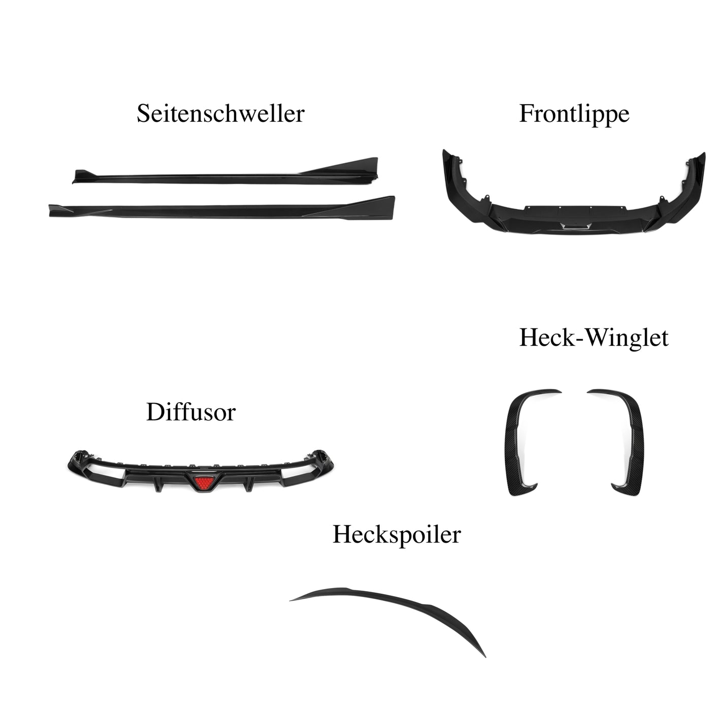 Dry Carbon KIT SQ STYLE Frontlippe Seitenschweller Diffusor Spoiler passend für BMW Z4 G29