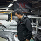 MAX CARBON LOGO Hochwertiges Textilbanner Blockout 1000 x 500 mm