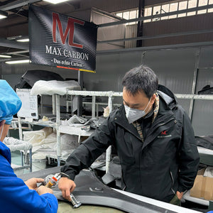 MAX CARBON LOGO Hochwertiges Textilbanner Blockout 1000 x 500 mm