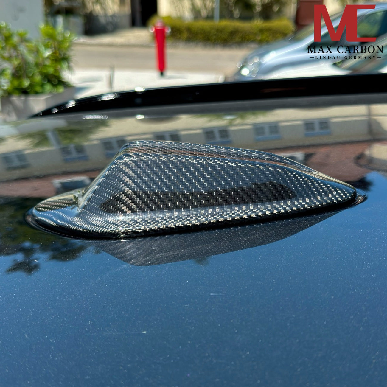 Tapa De Antena De Aleta De Tiburón De Fibra De Carbono Real Copatible