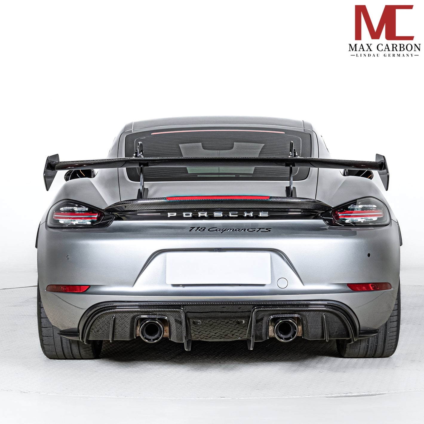 Dry Carbon Heckdiffusor RS Style mit Heckwinglet Flaps für Porsche Cayman & Boxster - 718 982