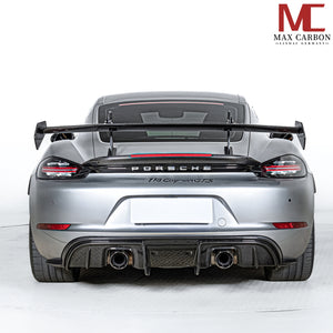 Dry Carbon Heckdiffusor RS Style mit Heckwinglet Flaps für Porsche Cayman & Boxster - 718 982
