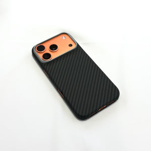 CARBON OPTIK aus Kevlar Handy Hülle für Iphone 17 Pro und Iphone 17 Pro MAX kompatibel mit MagSafe
