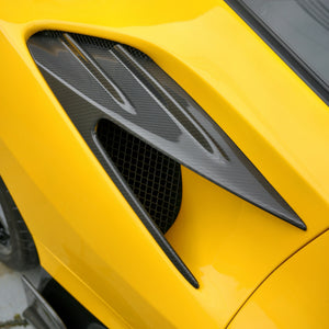 Dry Carbon Lufteinlässe Seiten Blenden für Ferrari F8