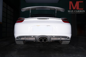 Dry Carbon Heckdiffusor "GT4 Style" für Porsche 981 Cayman + Boxster S/GTS