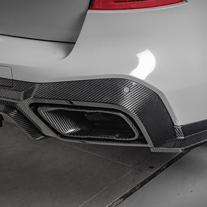 Dry Carbon Auspuffblenden / Endrohrblenden "SQ Style" für BMW X5 G05 Pre-LCI & LCI
