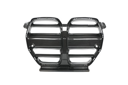 Griglia radiatore a doppio rene in Dry Carbon adatta per BMW M3 G80 G81 M4 G82 G83 Verniciata in Germania