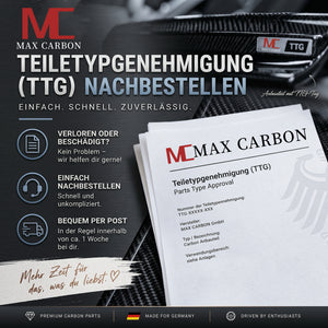 MAX CARBON Teiletypgenehmigung (TTG) einfach nachbestellen
